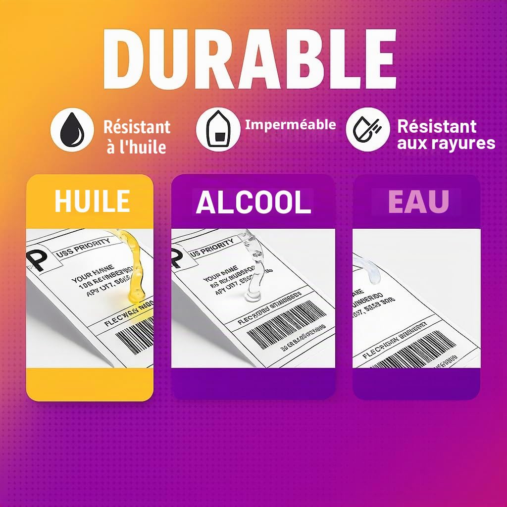 10 Compatibles Rouleaux 100mm x 150mm Étiquettes thermique pour Zebra GK420d GK420t GC420d GX420d GX420t GC420t GX430t GT800 LP2844 TLP2844 Citizen CL-S521 CL-S621 CL-S631 (500 Étiquettes par Rouleau)