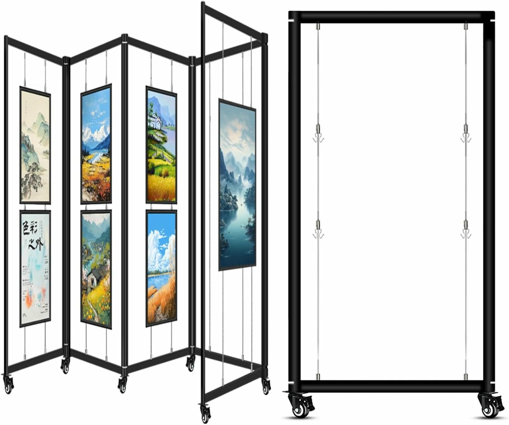 SWENEEN Movable Display Metal For Gallery,Craft Exhibition,8pcs-100x250(39.4x98.4in)