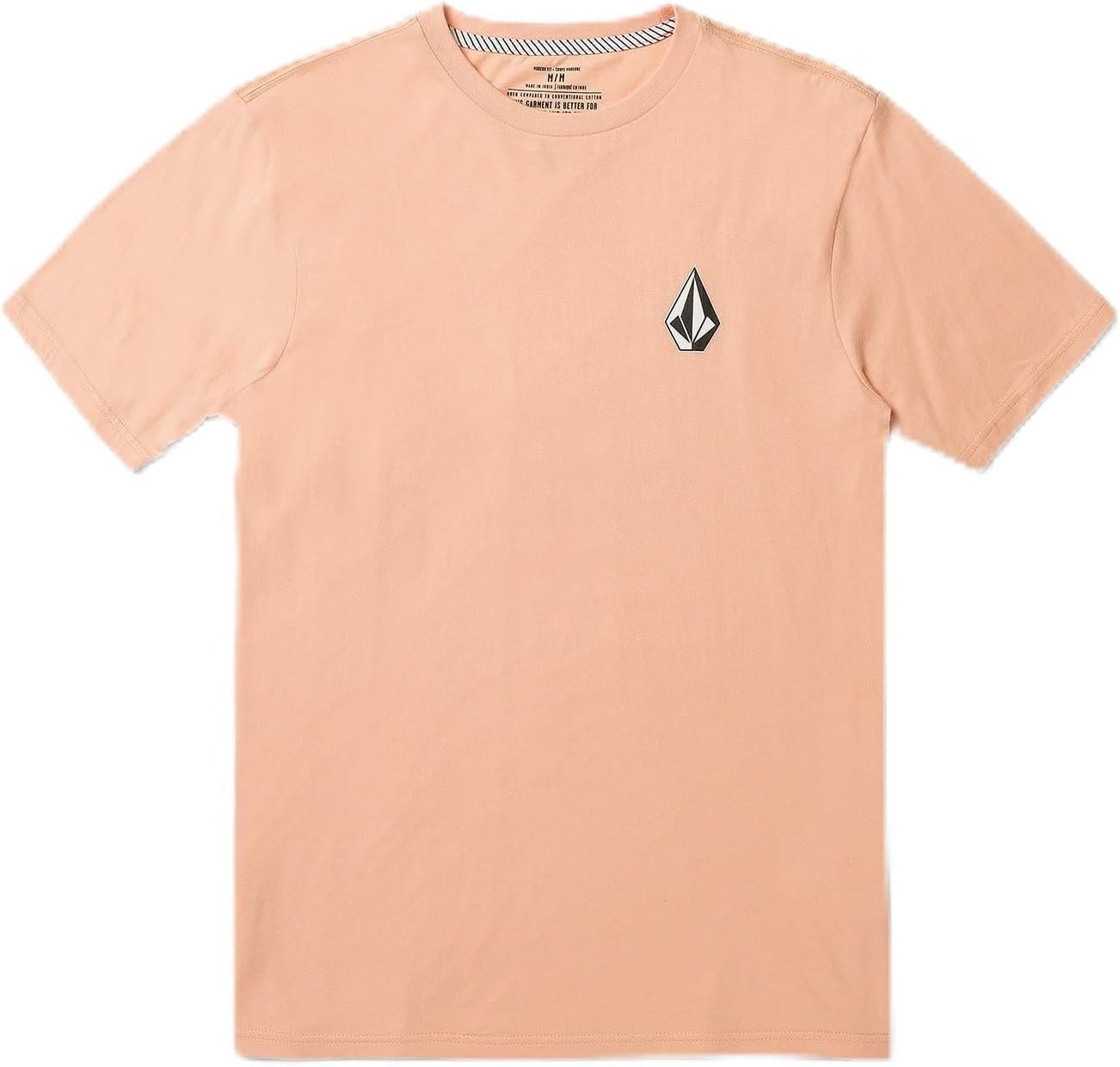 Volcom Men's Deadly Stone Modern Fit Short Sleeve Tee Small Salmon