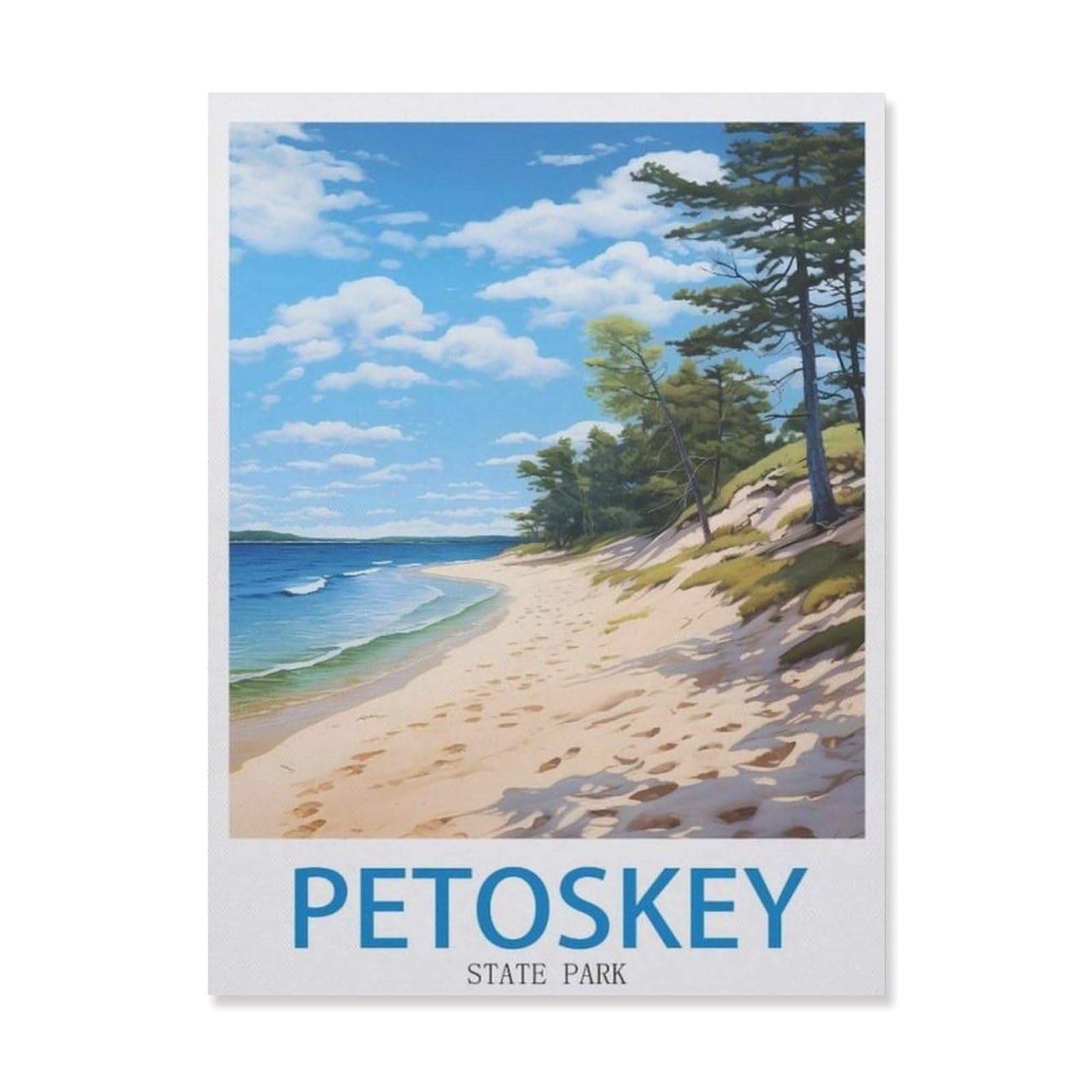 Metal Tin Sign，Petoskey State Park，Tin Sign Rustic Decor Cave Coffee Shop Bar Bedroom Home Wall Decor Tin Sign(15x30cm）6x12 inch-EH94