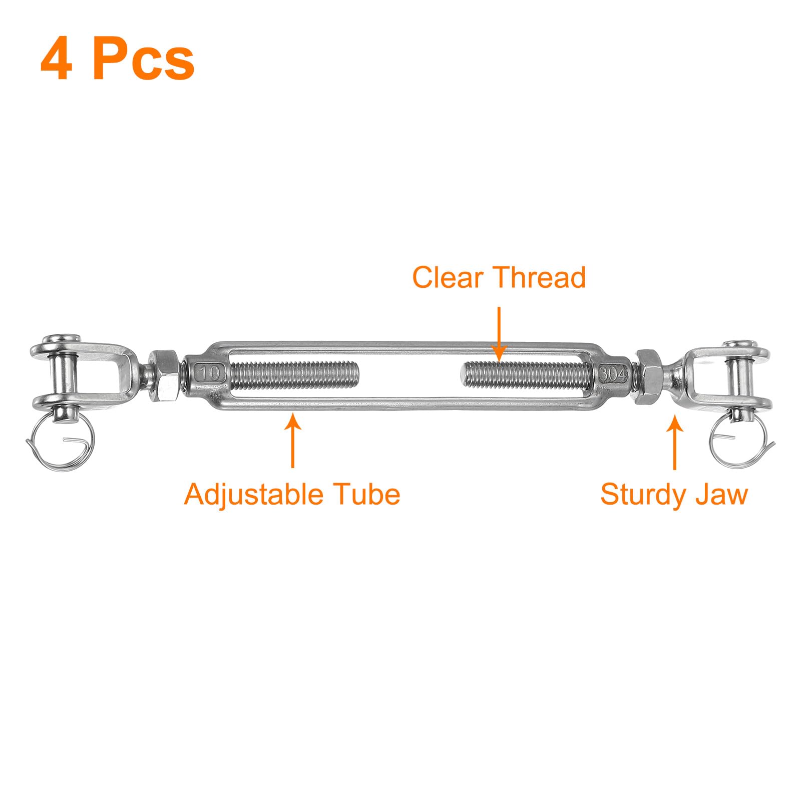 QUARKZMAN 4 Piezas M10(3/8") Tensor De Cable Límite De Carga De Trabajo
