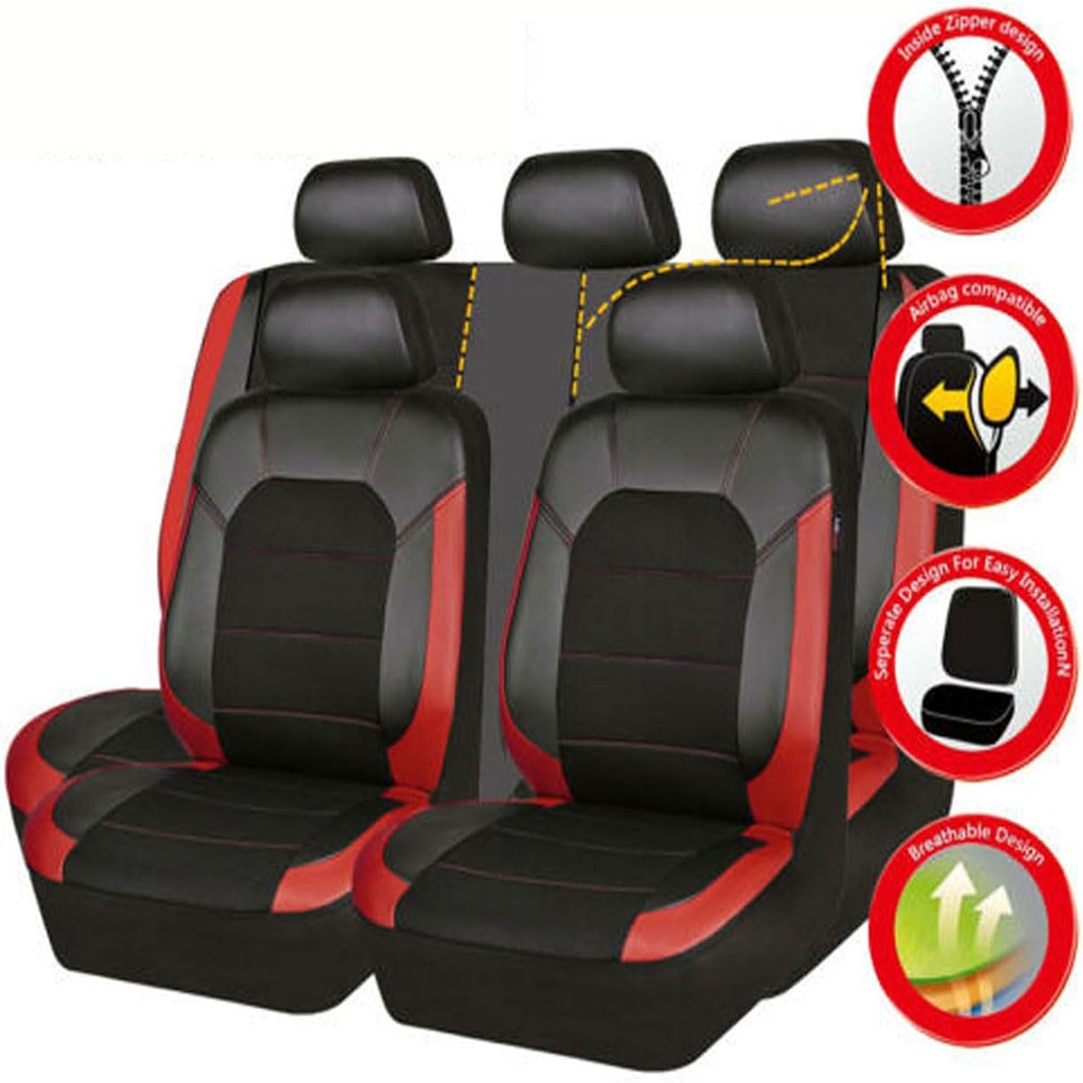 HHCVLUZI Car Seat Covers Fit For Opel Vauxhall Okka X 2013-2018,Auto - View #12