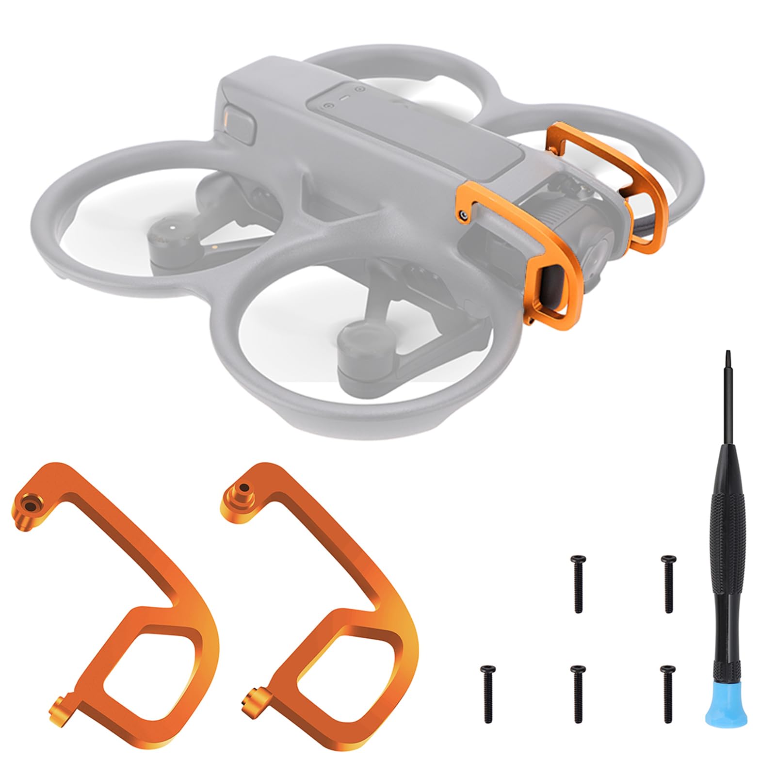 Gimbal Protector Bumper for DJI Avata 2, Aluminum Alloy Anti-Collision Bar,Anti-Collision Camera Lens Protector (Orange)