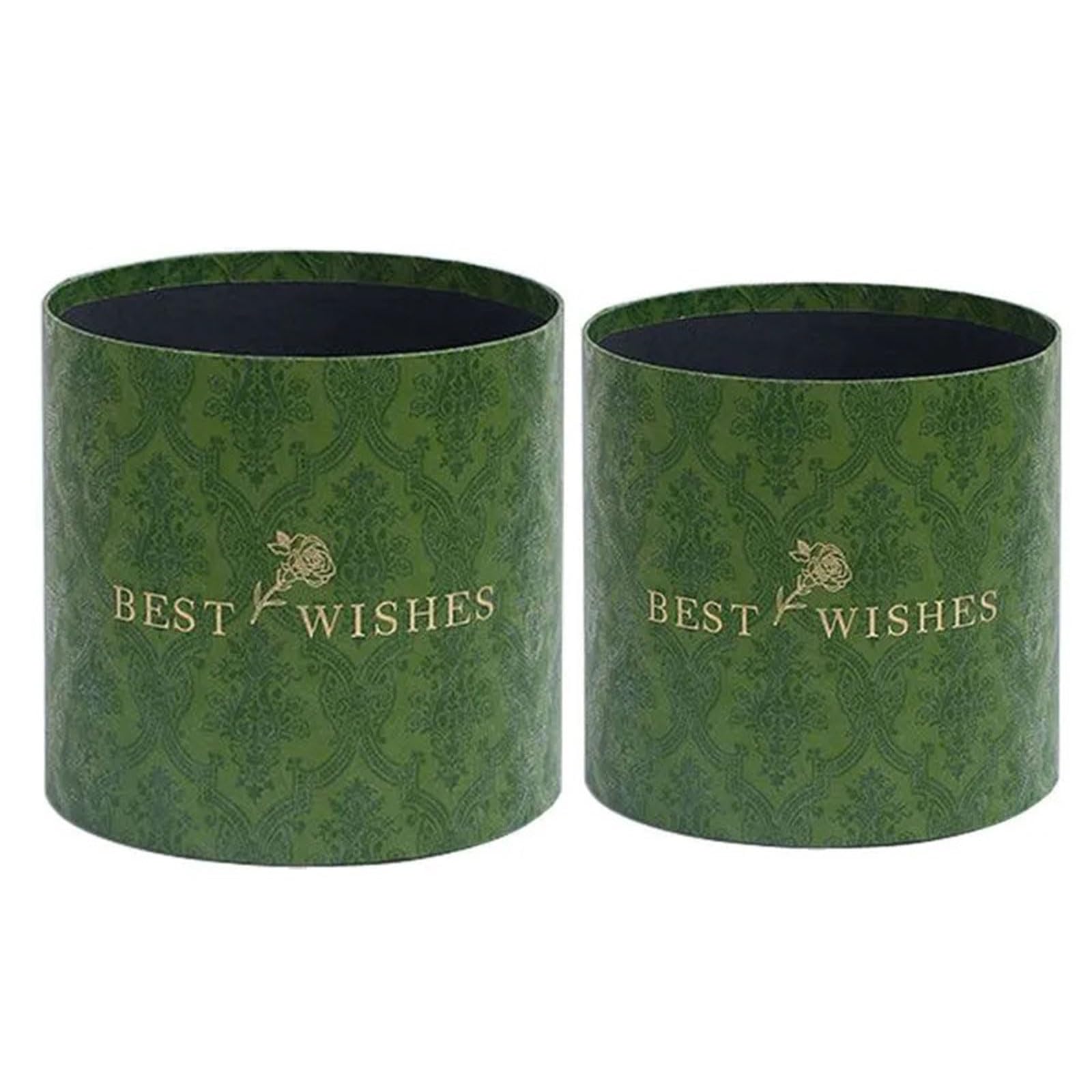 NVOQILIN Stylish Floral Arrangement Container Trendy Round Flower Bucket Gift Packaging Box for Parties and Weddings Decorative Party Supply Container