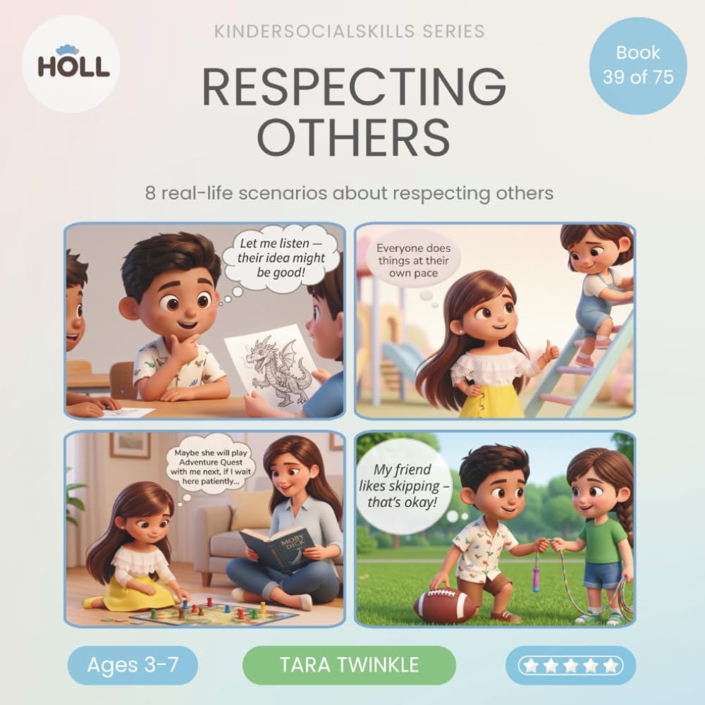 Respecting Others | A Social Story for Kids | KinderSocialSkills: Teaching Kids Ages 3–7 to Respect Turns, Ideas & Differences — Notice, Choose, Try