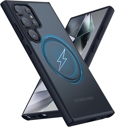 STORMTAL Funda magnética fuerte para Samsung Galaxy S24 Ultra, compatible con Magsafe Premium Frosted Back Slim Funda protectora para Galaxy S24