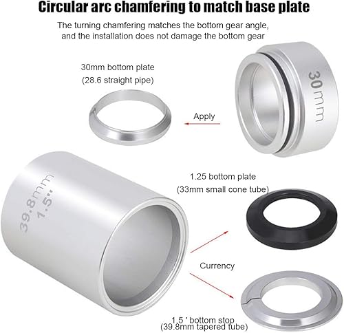 Miniatura 5 de CALIDAKA Herramienta BB de bicicleta de 3 piezas, kit de ajuste de horquilla delantera de reparación de bicicleta de aleación de aluminio,