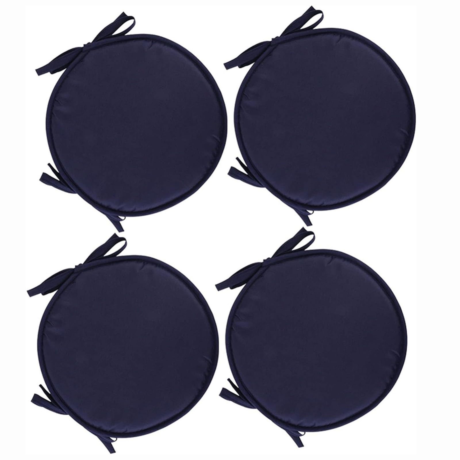 PIPOEI Round Bistro Chair Cushions Set of 2/4/6, Chair Pads with Seat Ties – 38cm, Soft Indoor Outdoor Chair Cushion Or Home Office And Patio Garden Furniture Decoration B-10