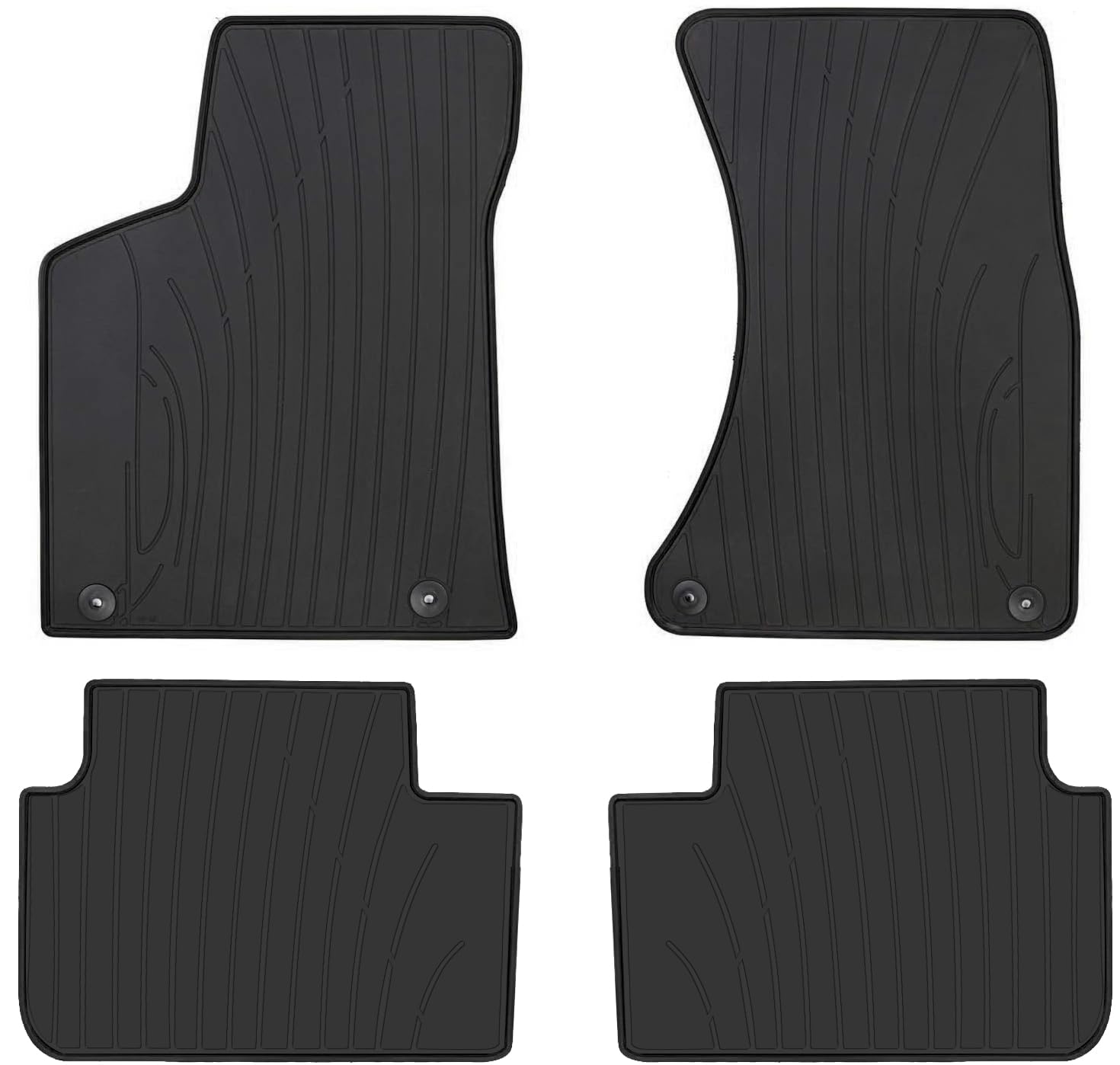 Car Floor Mat Rubber Custom Fit for Porsche Macan 2025 2024 2023 2022 2021 2020 2019 2018 2017 2016 2015 2014 Full Black Auto Floor Liners All Weather Heavy Duty Odorless