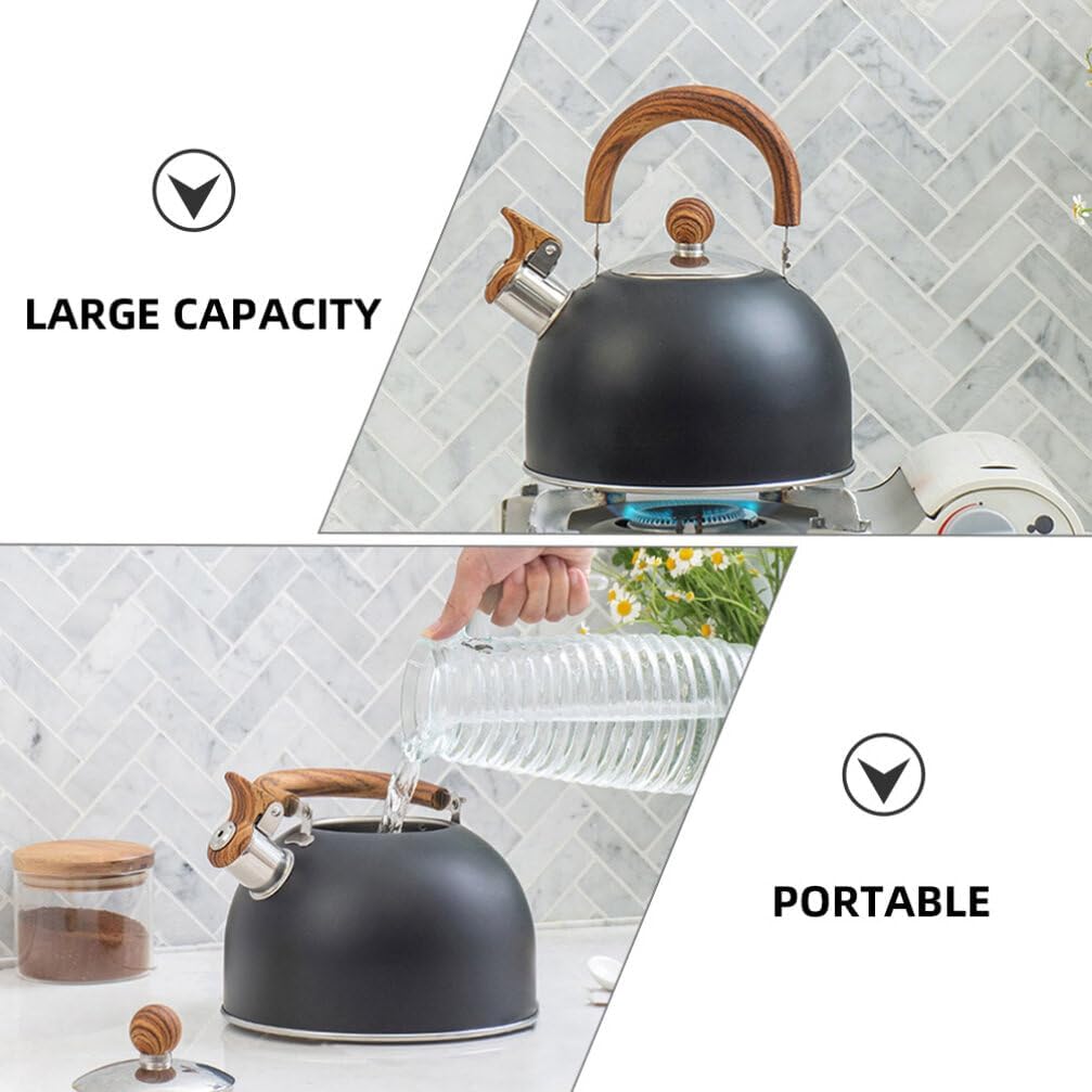 コンロ用ケトル、3L 急速ステンレススチールティーケトルウォーターボイラーティーポット、IHガスコンロ用、家庭用キッチンキャンプ用