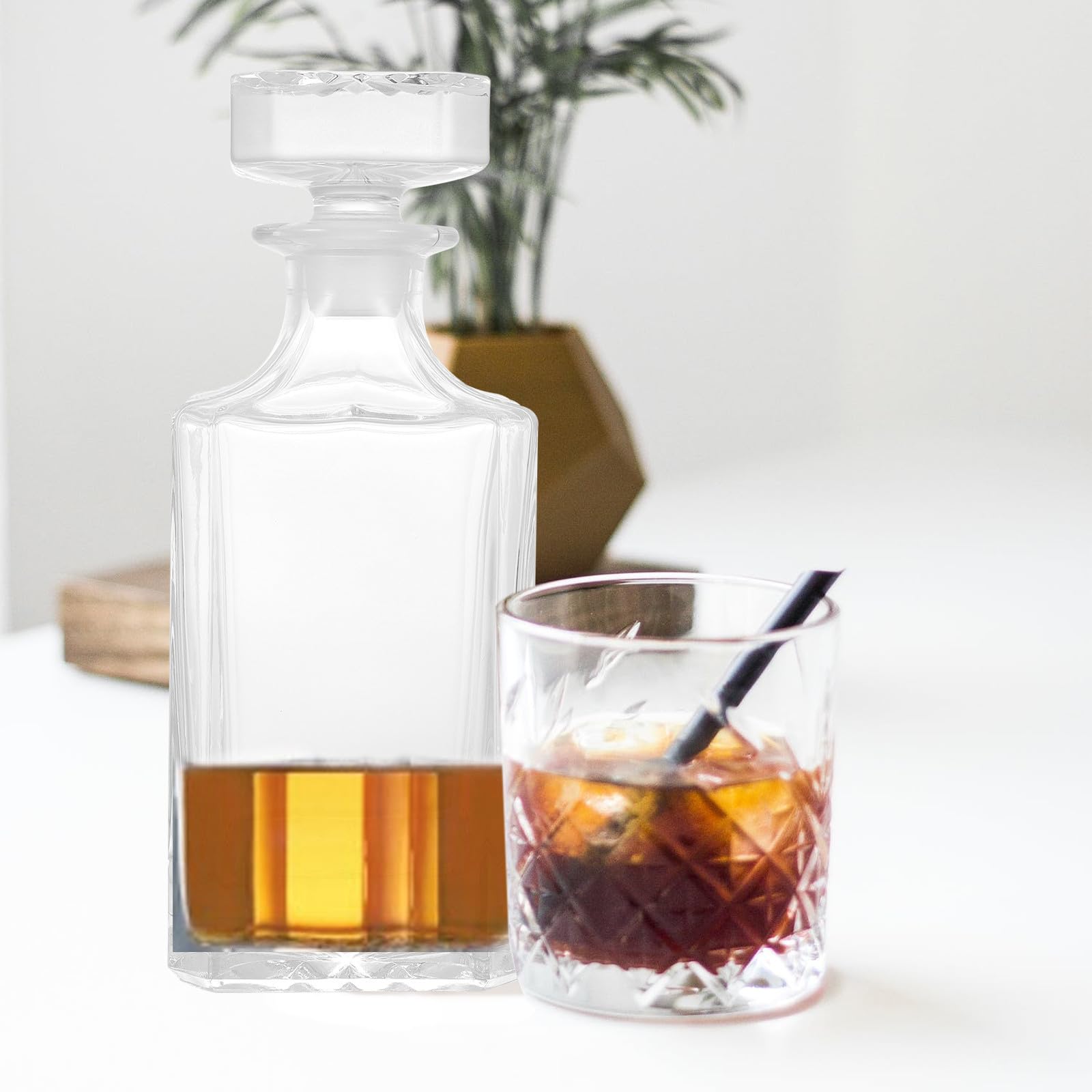 Bottiglia Vetro per Liquori, Decanter Decorativo per Port e Vodka
