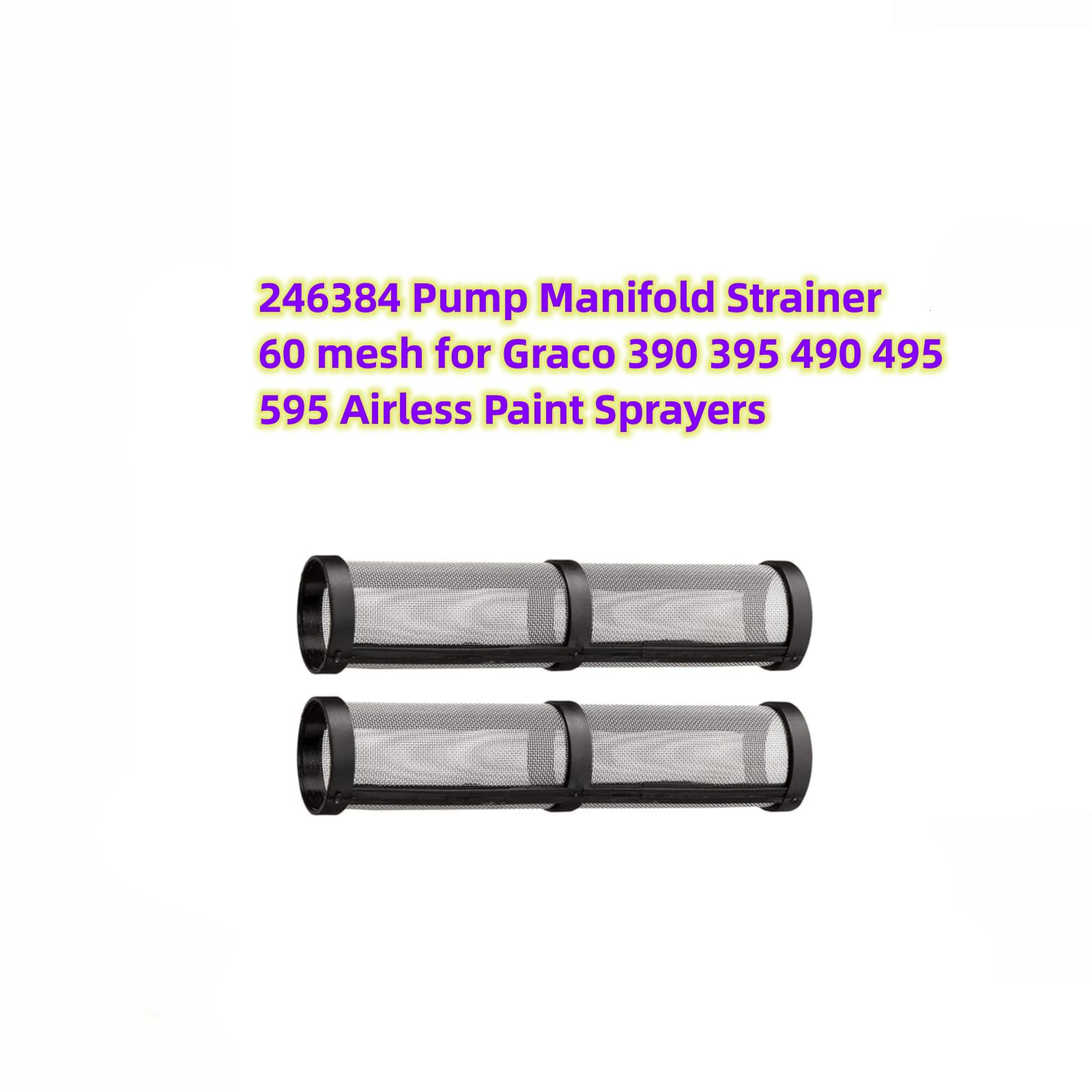 6-Pack 246384 Pump Manifold Strainer 60 mesh Compatible with Graco