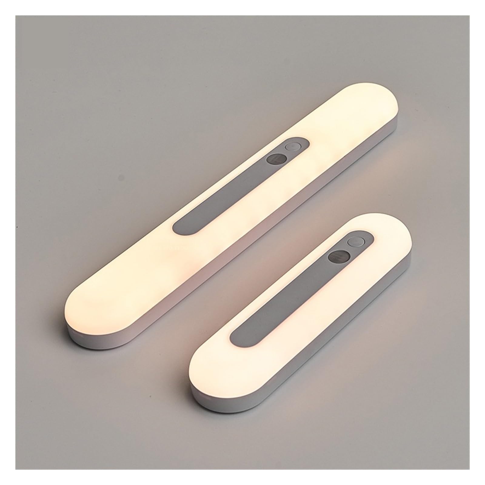 Luces Bajo Armario Luz Led Con Sensor De Movimiento, Lámpara Armario Recargable Por USB, Debajo Del, Interior, Baño, Dormitorio, Cocina, Nocturna(18cm(1200mah),Warm light)