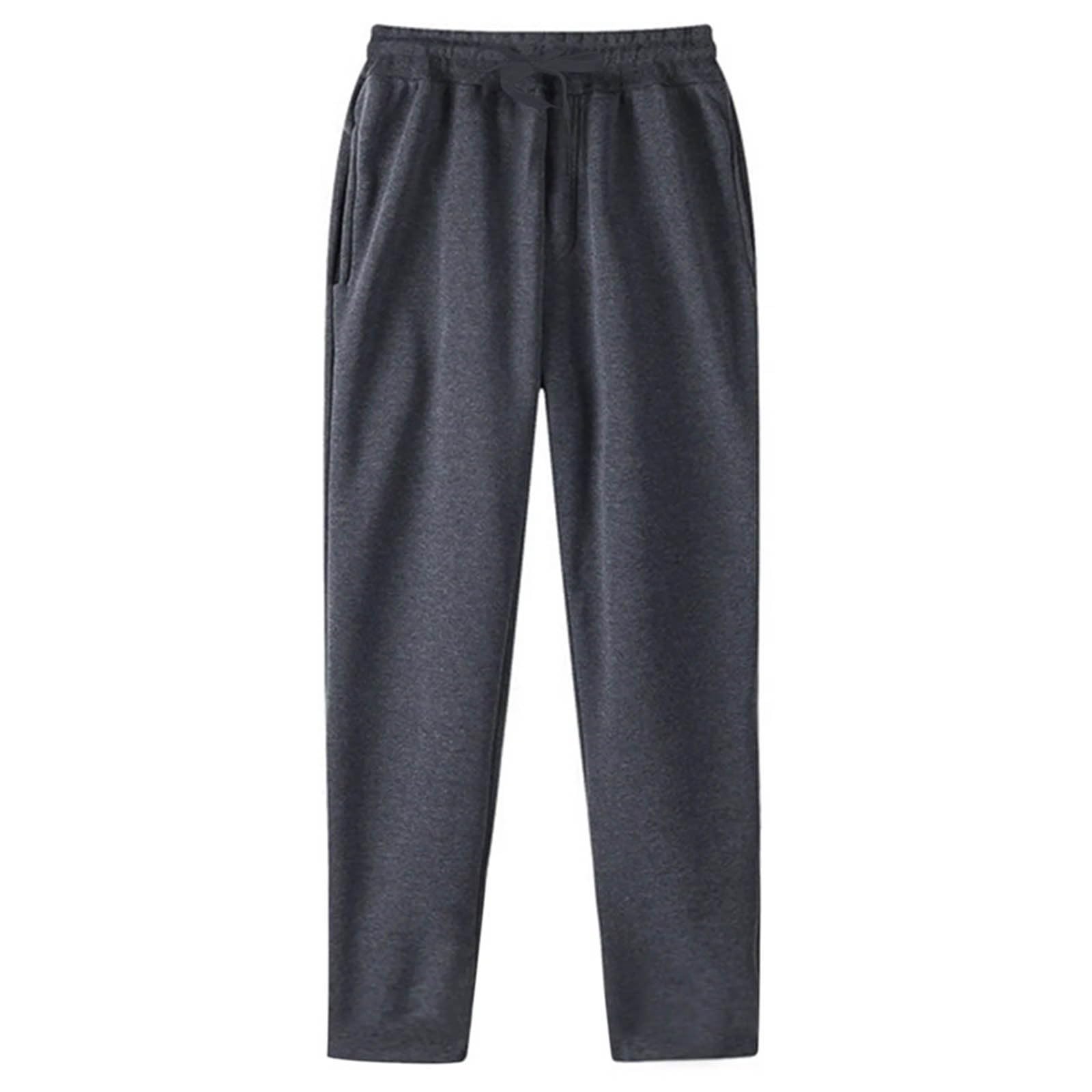 Trainingshose für Herren, 2-teilig, Kordelzug, elastischer Bund, einfarbig, gerade, entspannte Wanderhose, pflegeleicht, bequem, winddicht, Jogginghose