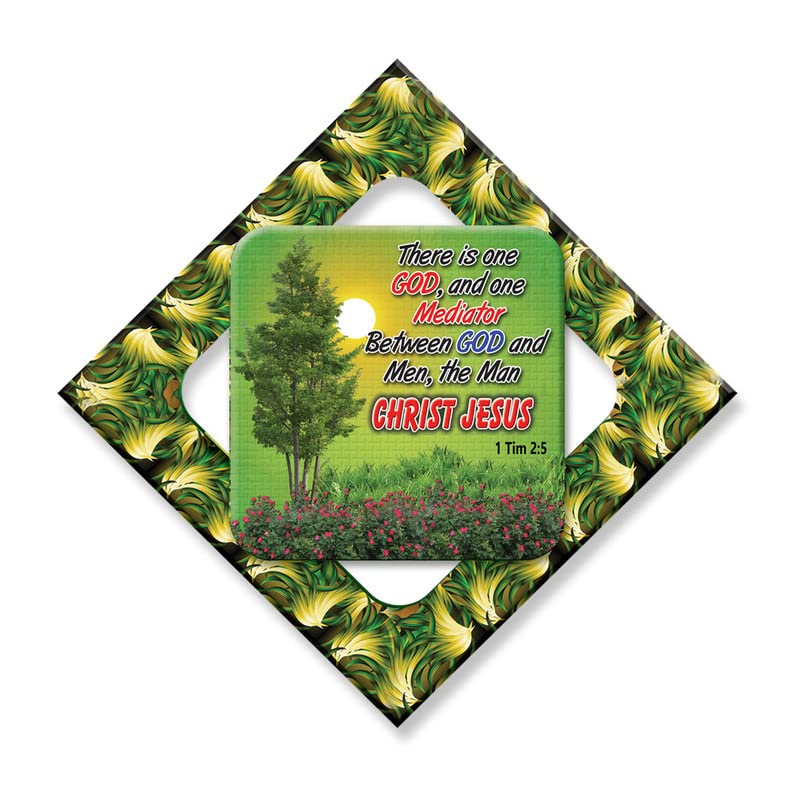 Prarthana Gifts Vajra-K-English-003 Beautifull Wonderfull Christian Wall Decor Bible Verse Home Dcor There is one GOD, and one Mediator Between GOD and Men, The Man Chrisht Jesus 1 Tim 2:5 (12X12)