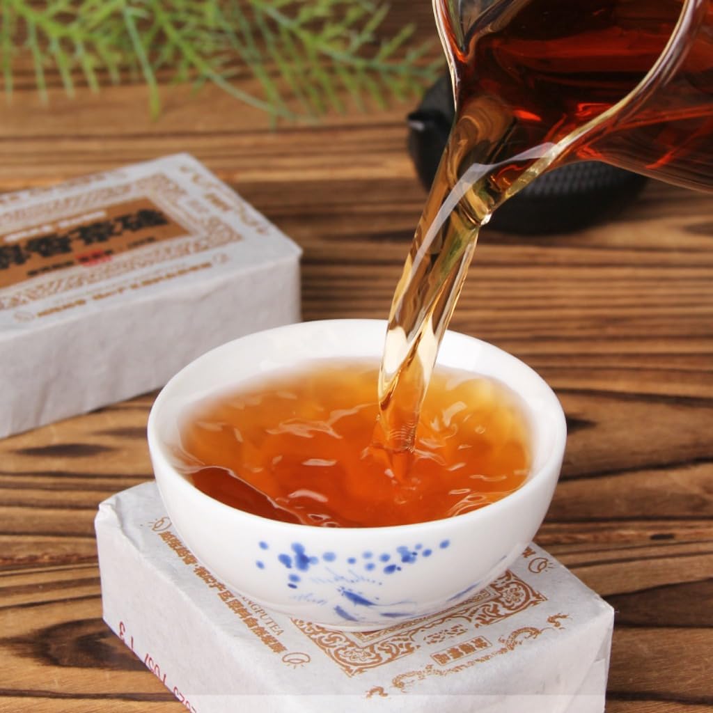 Té Pu-erh Maduro Premium De Yunnan | Ladrillo Suave Añejado 10 Años, Ladrillo De Té Compacto | Té Negro Chino | Bebida Saludable (100 g * 5)