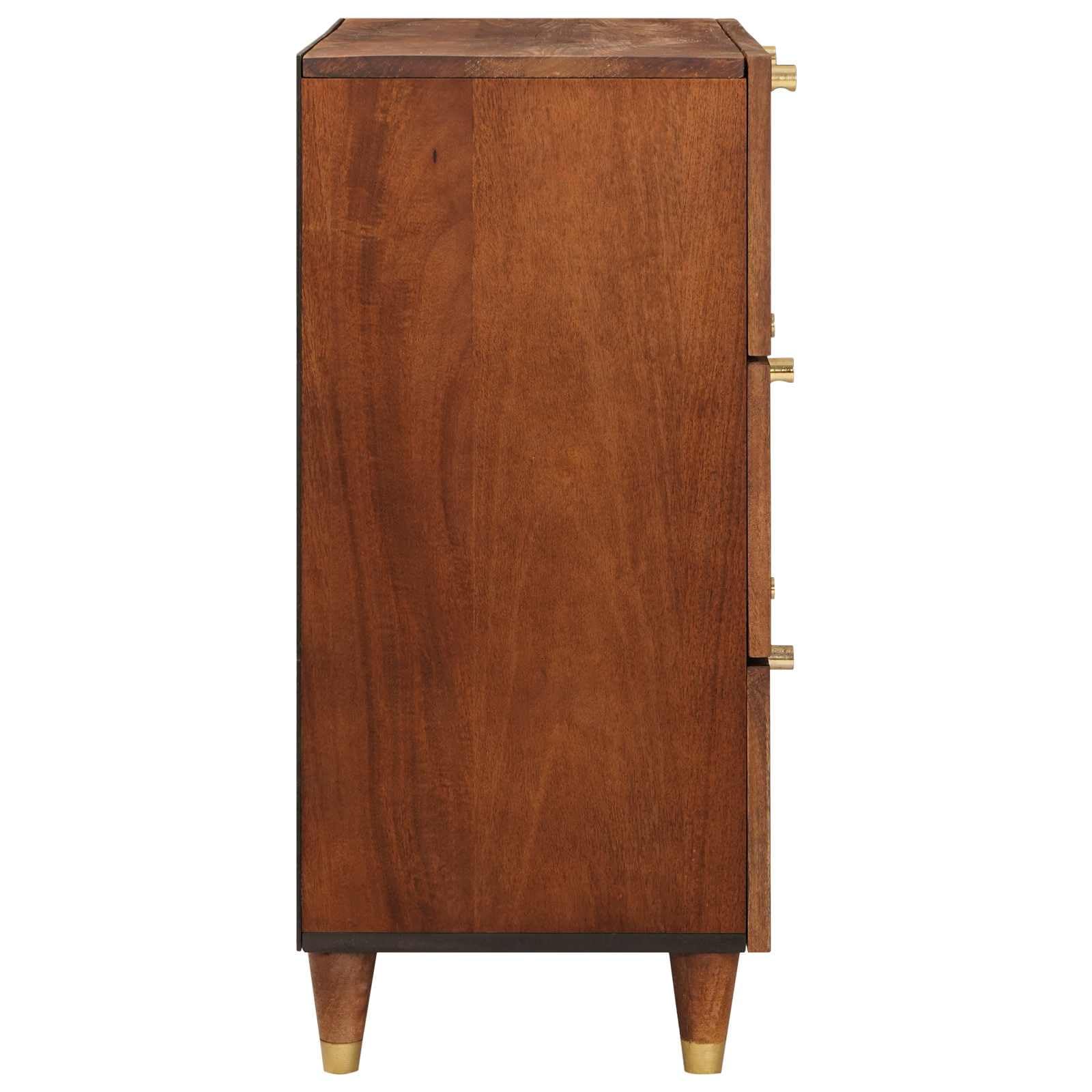 Set di 2 credenze 60 x 33,5 x 75 cm in legno massello di mango marrone