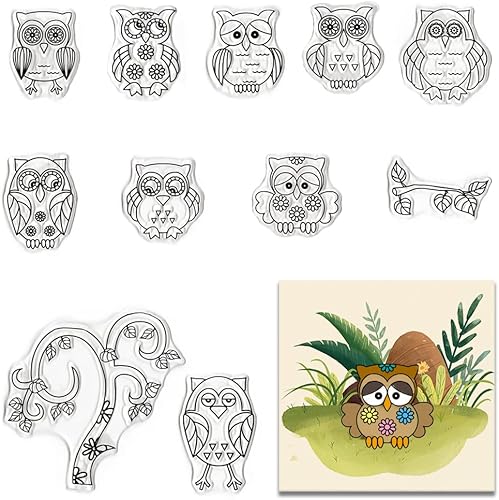 Lama Flower - Sellos transparentes para hacer tarjetas, sellos de goma transparente de cactus de alpaca para diario de viñetas, decoración de