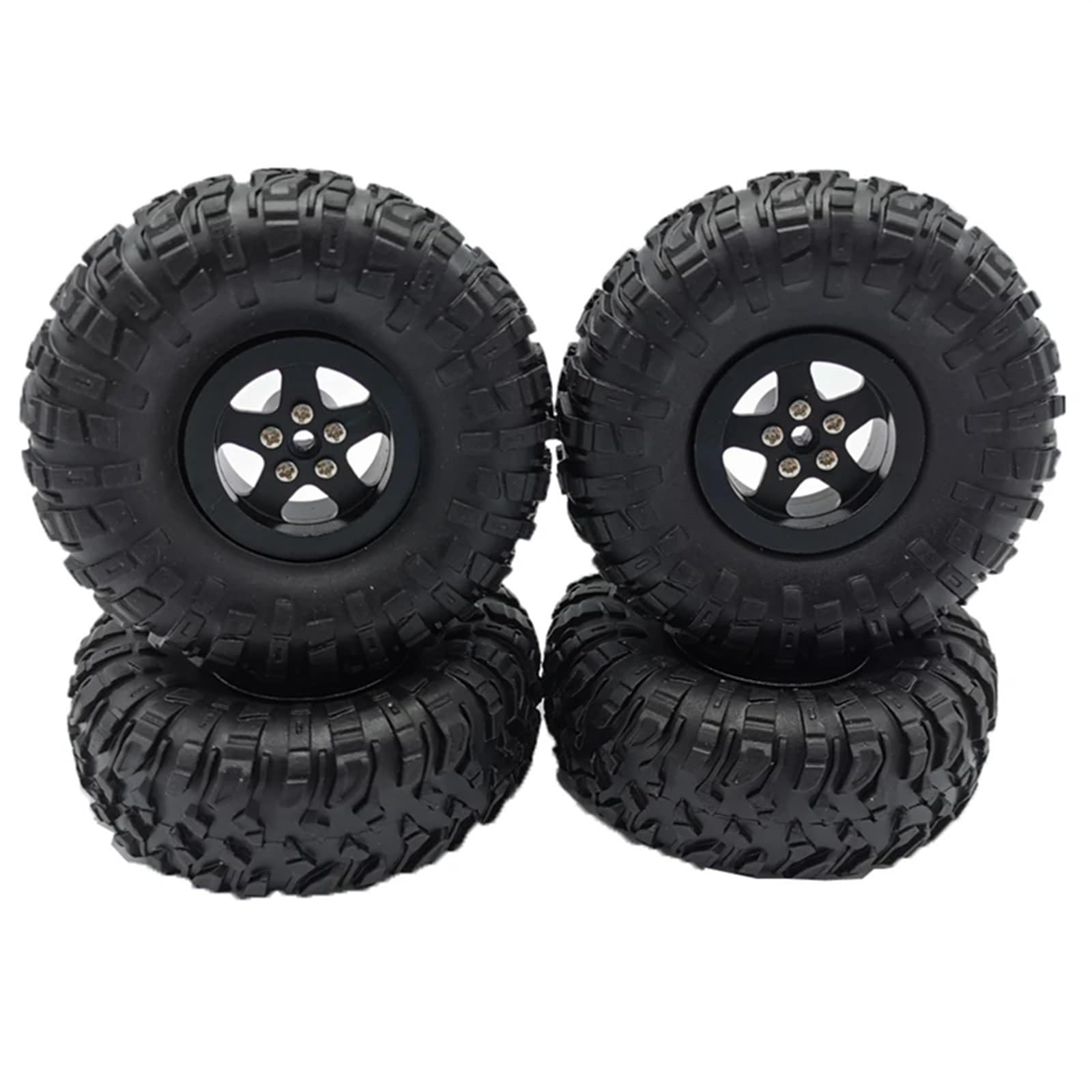 Compatibile con MN per D90 MN99S per WPL C14 C24 B14 B24 B36 RC auto parti di aggiornamento cerchione in metallo con pneumatici in gomma RC Car Ruota