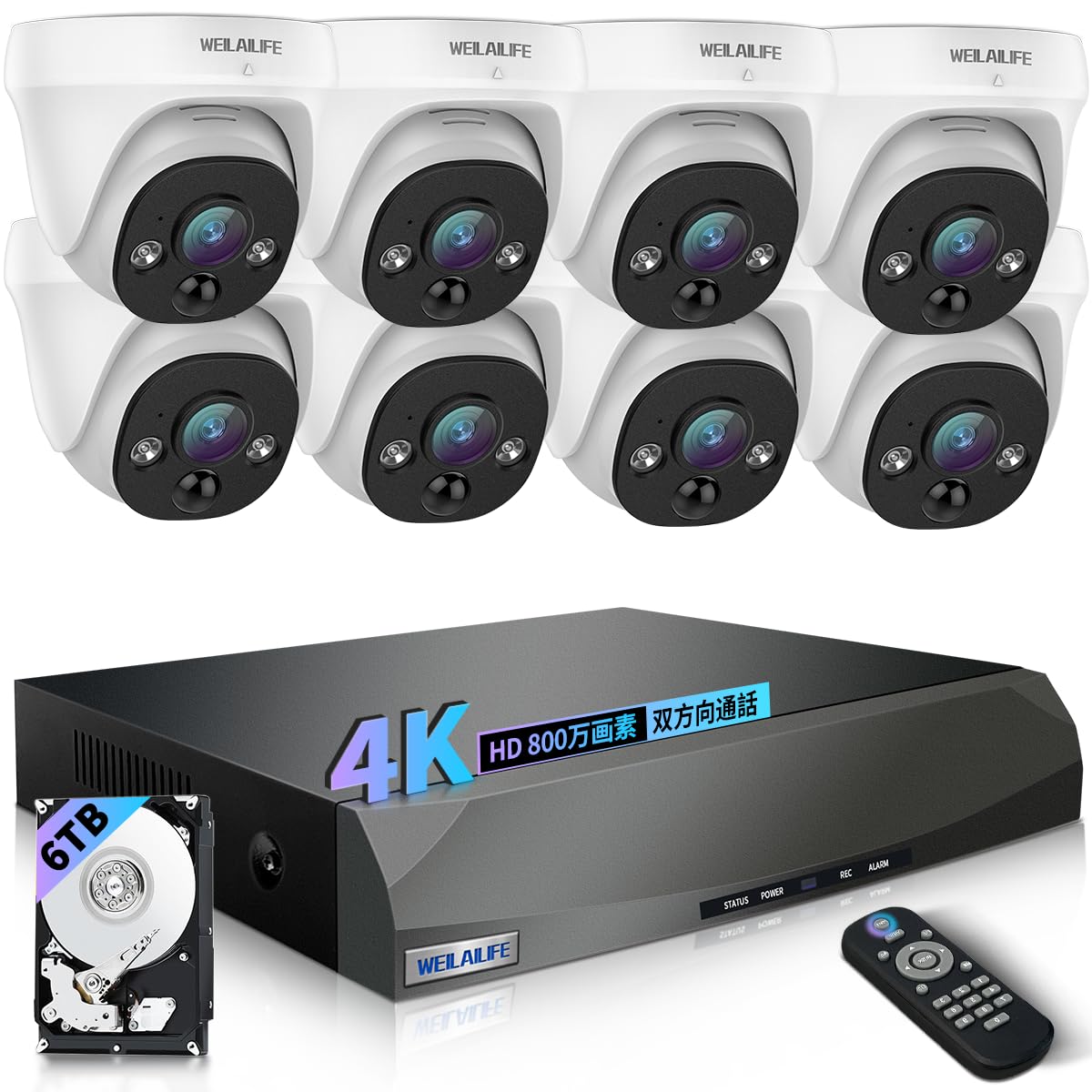 Amazon.co.jp: 【4K800万画素・ 双方向通話】 WEILAILIFEドーム