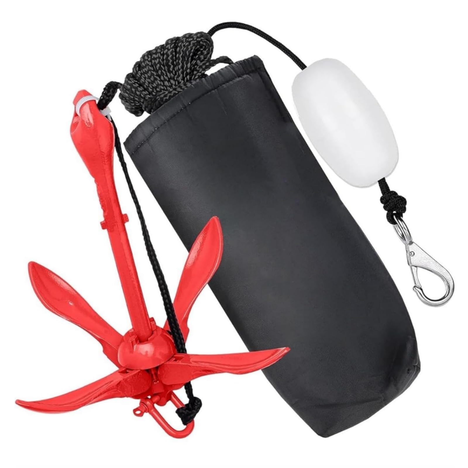 THE WHITE SHOP Kayak Anchor, 3.5 Pound Anchor Kit for Kayaks, Canoes, Paddle Boards and Jet Skis, Fishing, Boating and Kayaking Accessories Boat Anchor Paddle Board Paddle Sup Board (Color : BLUE)