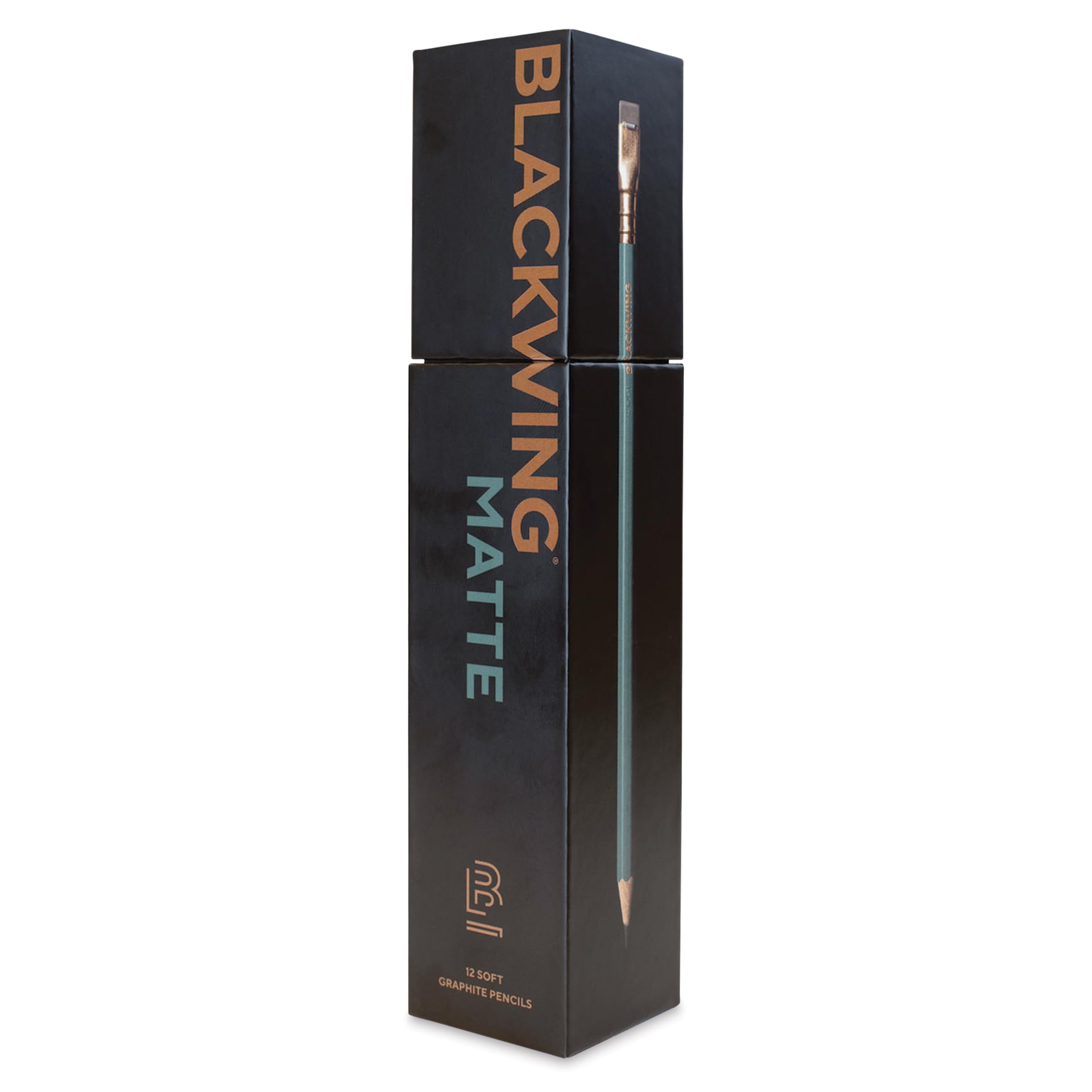 Blackwing Matte Pencils - 12 Count, Green Finish, 3B Soft Lead, Premium Wood, Japanese Graphite, Great for Drawing