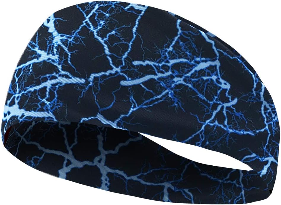 Teknixsport Mens Running Headband, 5Pack,Mens Sweatband Sports Headband