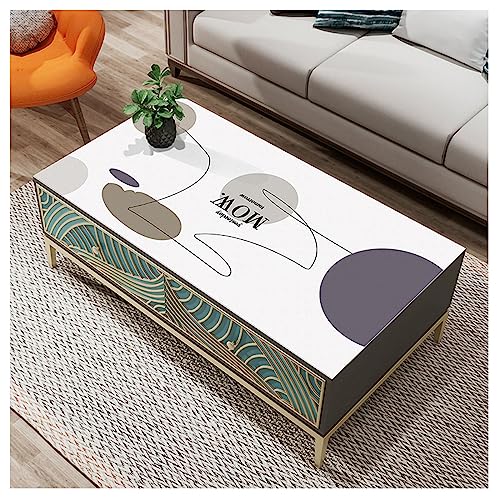 Nappe imperméable anti-taches en simili cuir pour protection de table basse - 2