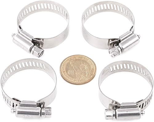 Miniatura 5 de Rustark Pinzas de abrazadera de manguera de engranaje helicoidal ajustables 21 a 1.496 in, kit surtido de abrazaderas para tubería de combustible,