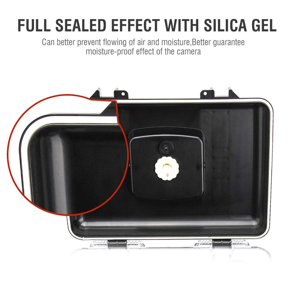 SIXRUN EIRMAI Caja de Plástico a Prueba de Humedad R15 con Higrómetro, Almacenamiento de Lentes con Sellado Fuerte para Equipos Fotográficos y Cámaras