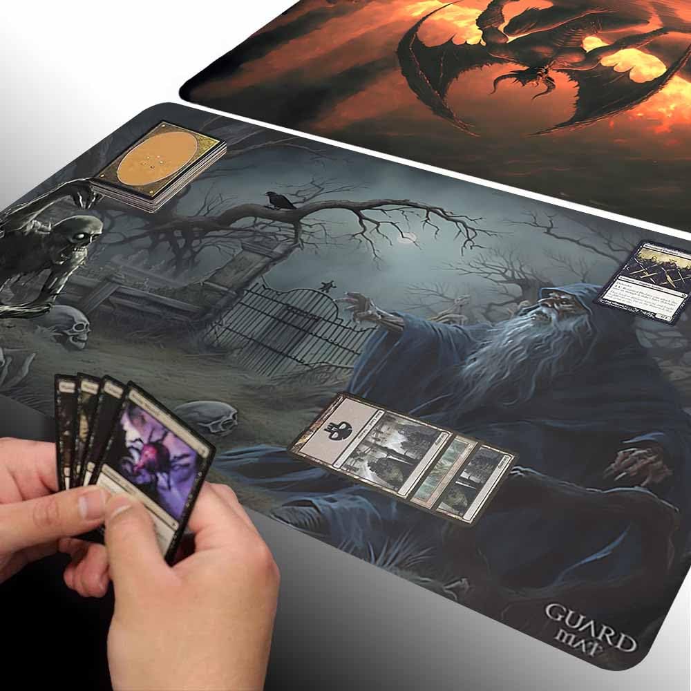 Necromantic Rite (Bordes Cosidos) - Tapete para Cartas Magic - Alfombrilla de Juego - Playmat Compatible con MTG, Señor de los Anillos, TCG, Juegos de Mesa