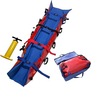 First Aid Vacuum Stretcher, Fully Body Fracture Protection Air Cushion Splint with Vacuum Pump, Foldable TPU Outdoor Immobilization Protection Patient Transport Device