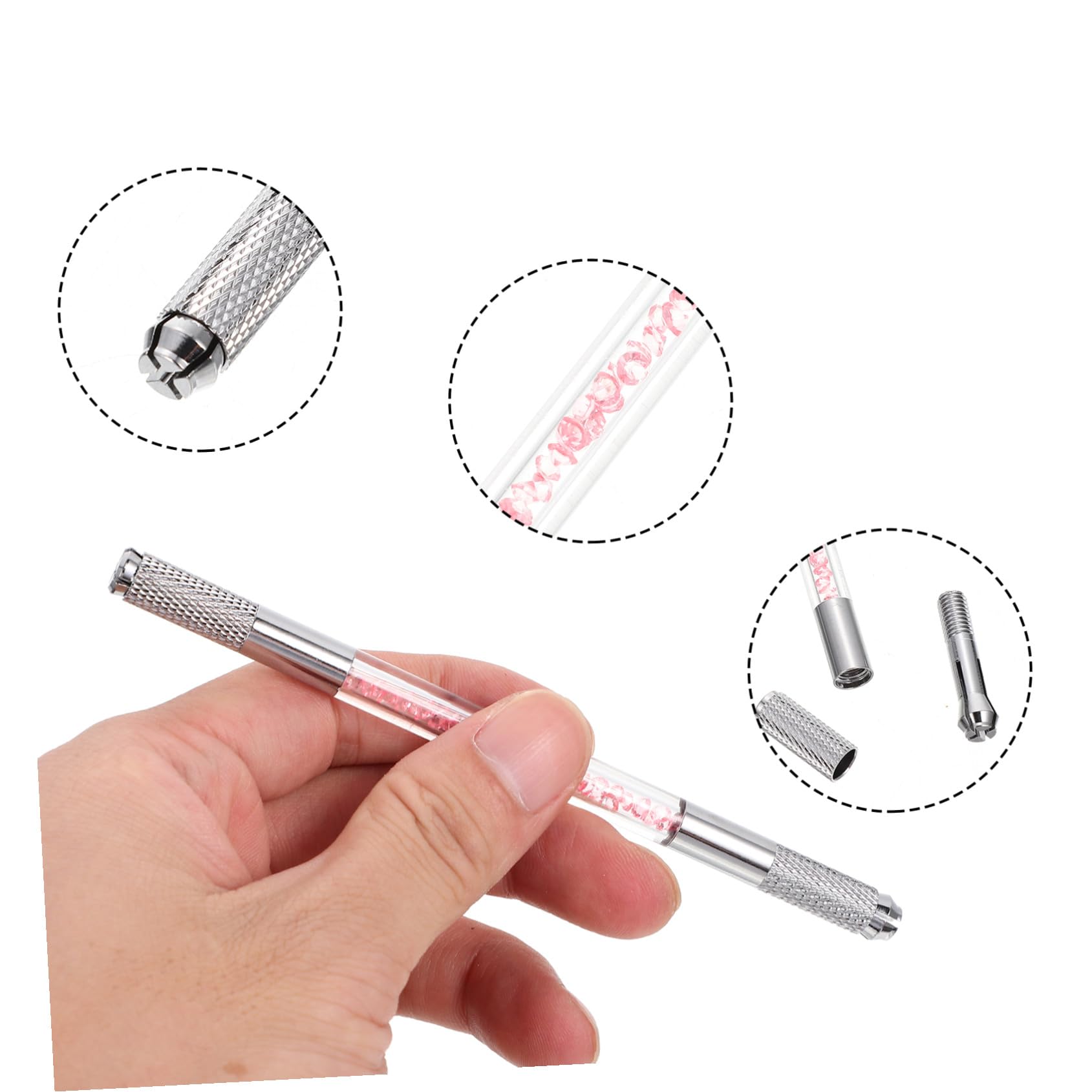 Lápiz para Tatuar Cejas Cristal y Doble Punta, 10 Piezas Abs
