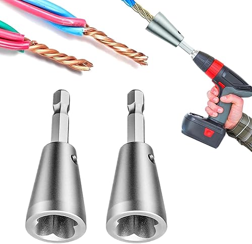 Herramienta de torsión de alambre para taladro, 2 piezas de tornado de alambre de taladro, conector de alambre de torsión de alambre, herramienta de