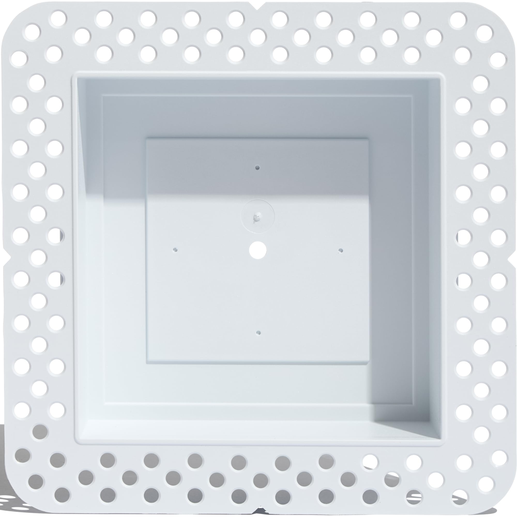 Fittes Recessed Drywall Mounting Kit 5x5 Inch, Upgrade Ceiling and Wall Recessed Device, Compatible with Recessed Lights, Thermostats, Keypads, ABS