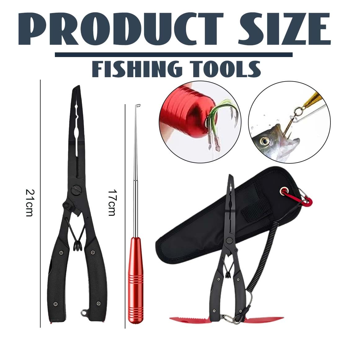 3 Pezzi Set Di Pinza Multi Pesca Portatili Con Cordino, Versione Aggiornata, Design Tre In Uno, Forbici Da Pesca, Pesca Slamatore, Attrezzatura Da Pesca, Regalo Per La Pesca