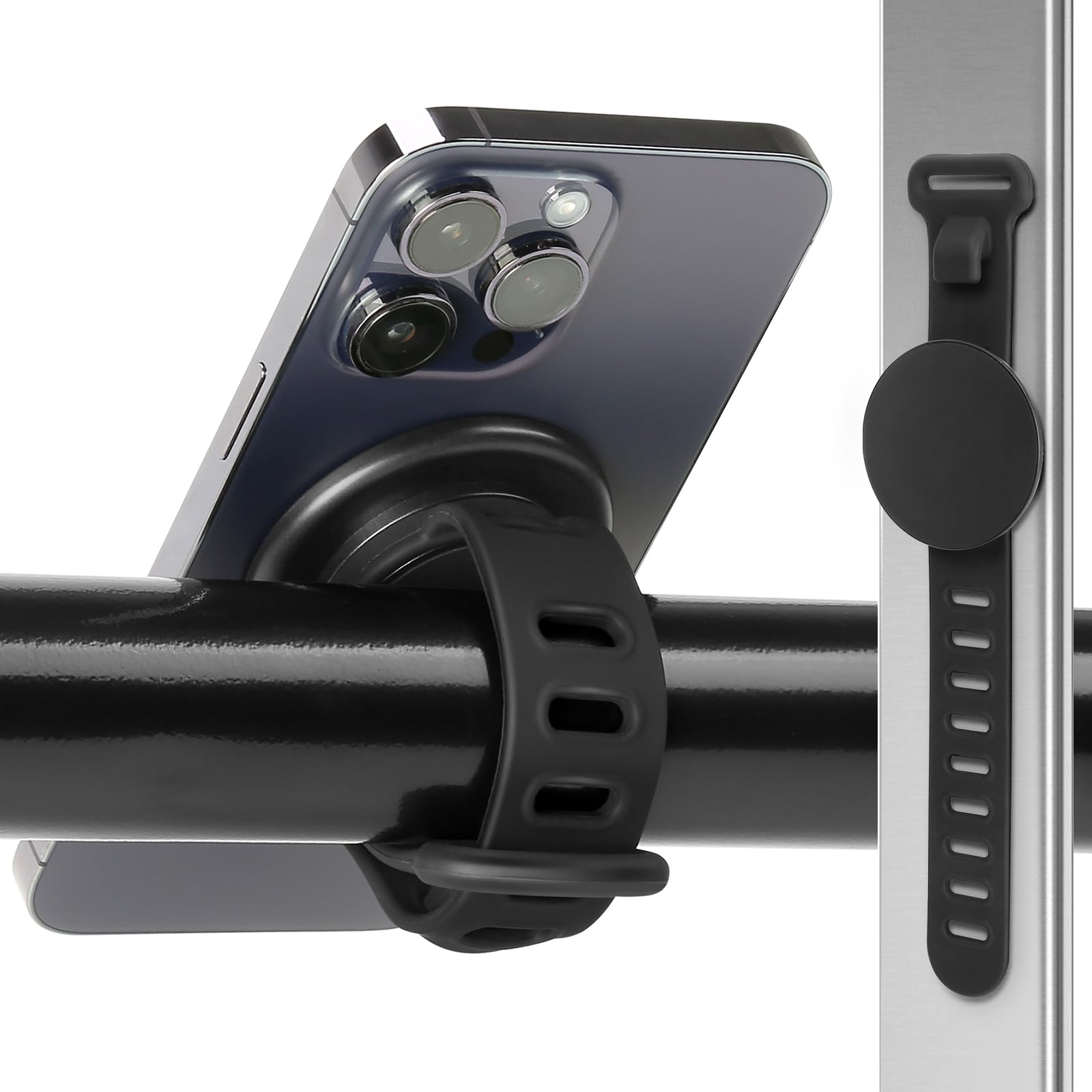 Photo 1 of Steering Wheel Phone Holder, MagSafe-compatible, Magnetic Handlebar Mount