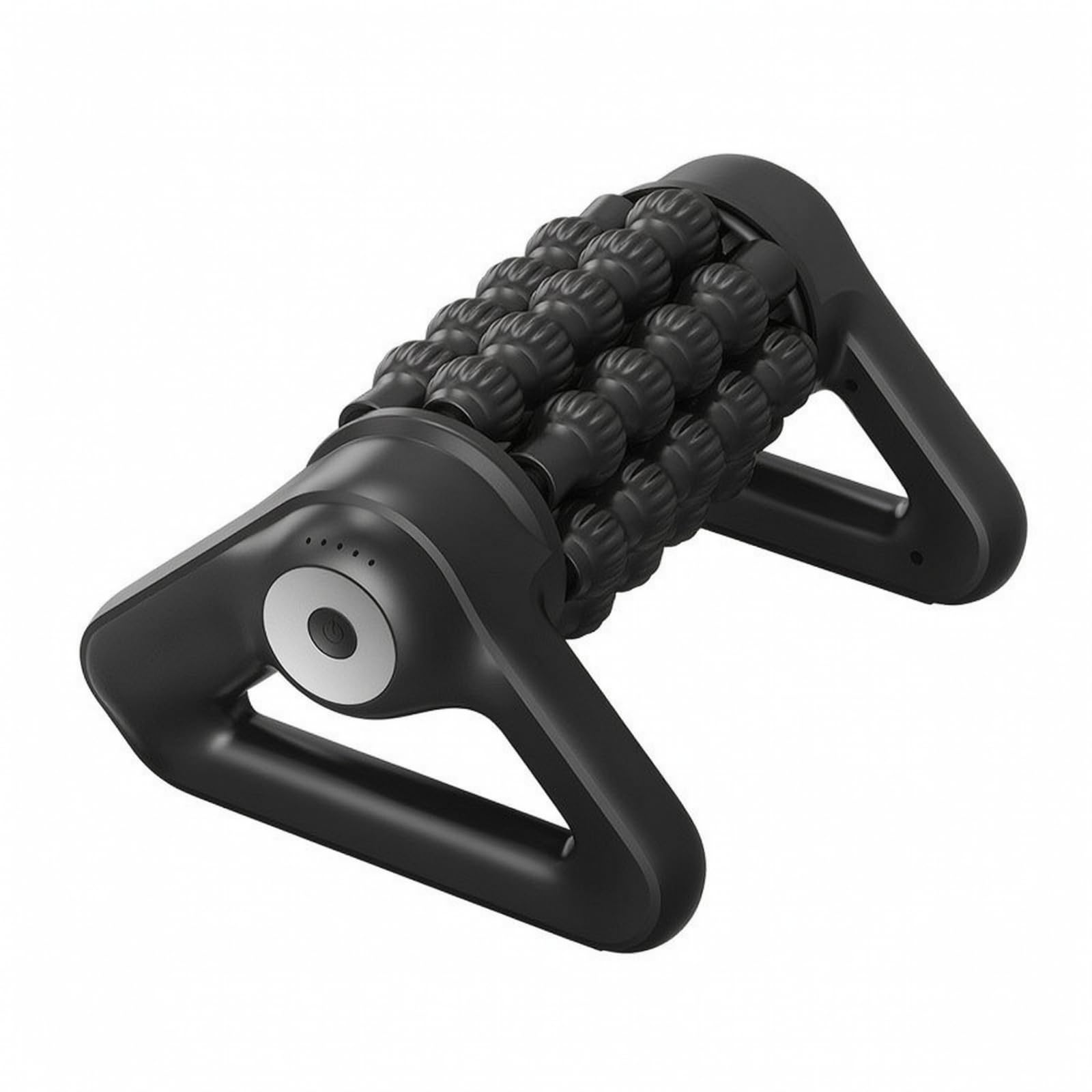 Amagogo Elektrischer Massage Roller Muskelroller Massageroller Faszienroller Massagegerät mit Automatikrotation Und Handgriffen aus PP Metall für Sportler Läufer Heimfitness Erholung, Silber