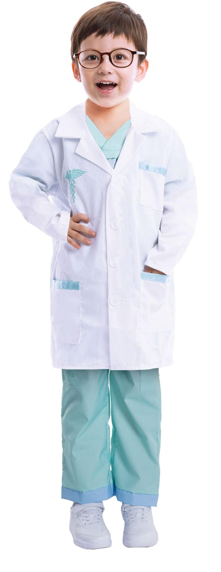Spooktacular Creations Jr. Doctor Lab Coat Deluxe Kids Toddler Costume Set for Halloween Scrub Dress Up Party