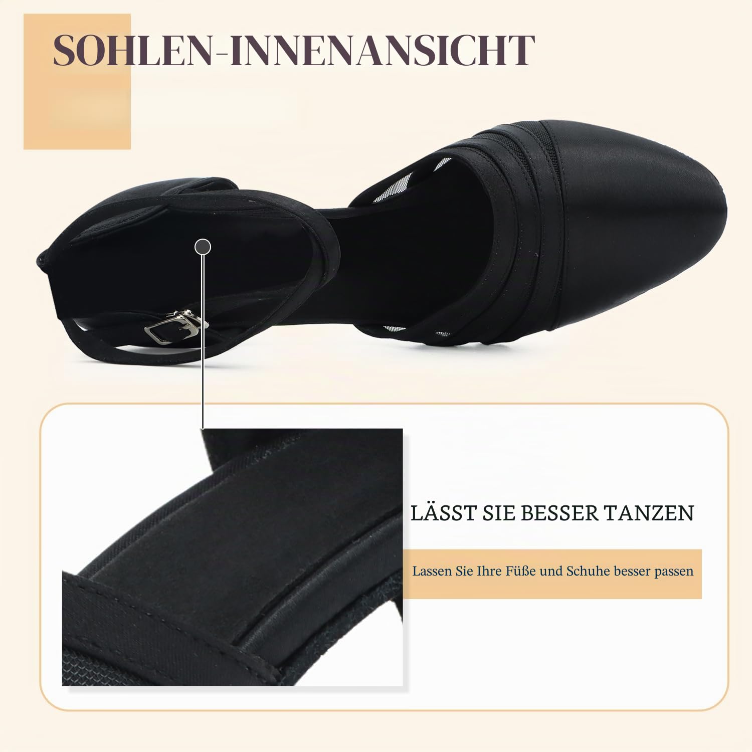 Damen Standard & Latein Tanzschuhe Ballsaal Salsa Tango Walzer Soziale Tanzschuhe