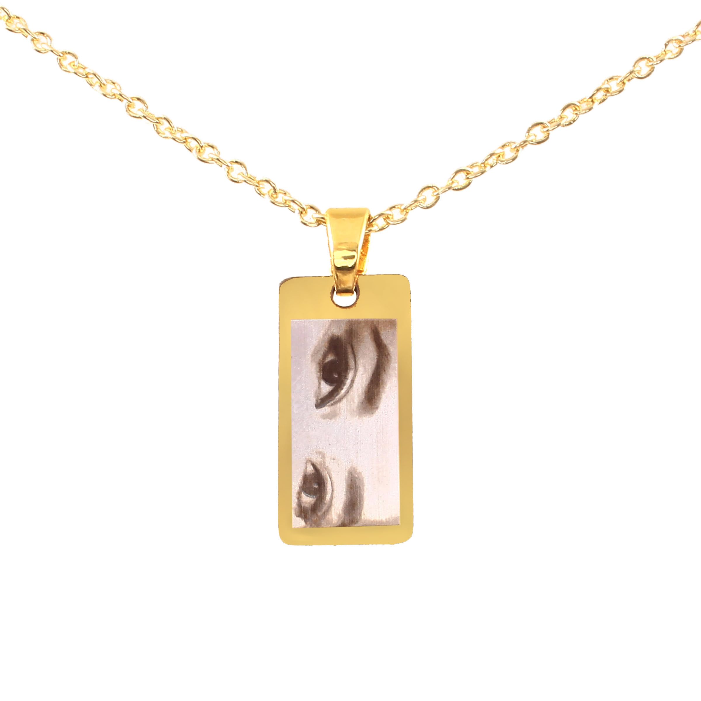 Personalized Eyes Engraved Necklace, Customized Eye Engraved Photo Pendent, Photo Engraved Necklace, Anniversary Necklace, Gift for Women (B0DCT5RFNY) Amazon Price History, Amazon Price Tracker