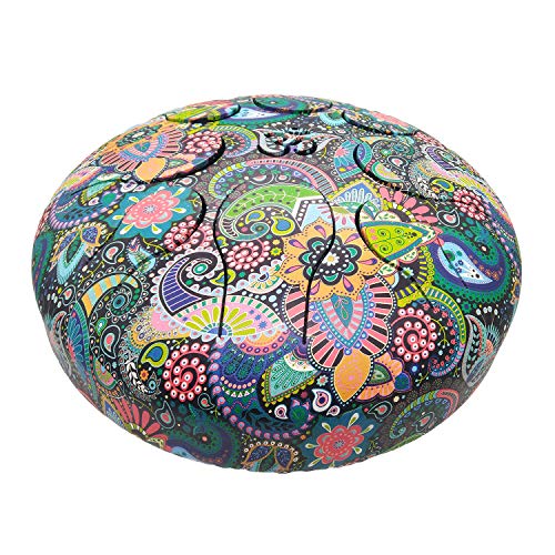 India Meets India Om Tongue Drum Tank Drum Steel Percussion Hangpan Drum Hand Drum Musical Instrument With Bag And Mallets Stick (9 Inch, Multicolor) #TOP3