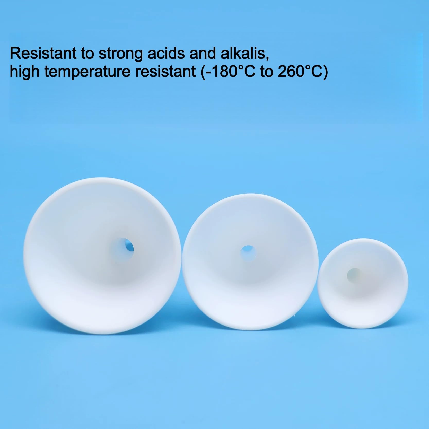 Embudo de PTFE, herramienta de filtración de laboratorio cónica de 32-160 mm(D130mm)