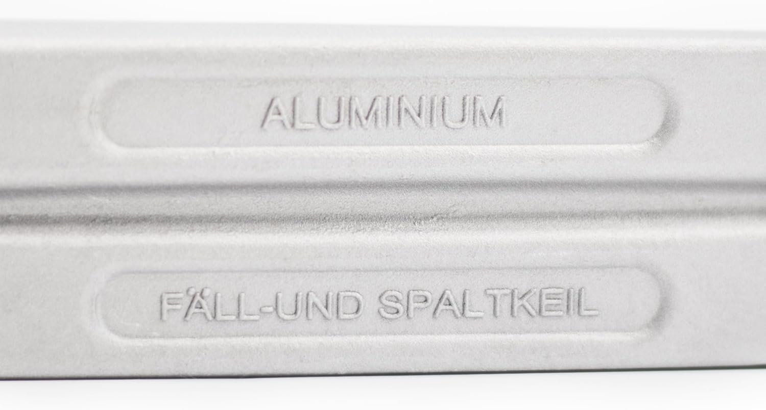 2X Profi ALU Spaltkeil Massiver Spaltkeil + Bildmagnet! Fällkeil in Keilform aus Spezialaluminium für Holzspaltung Spaltaxt Holz Spalthammer Holzspalter Drehspaltkeil Drehkeil Spaltgranate Silber, W