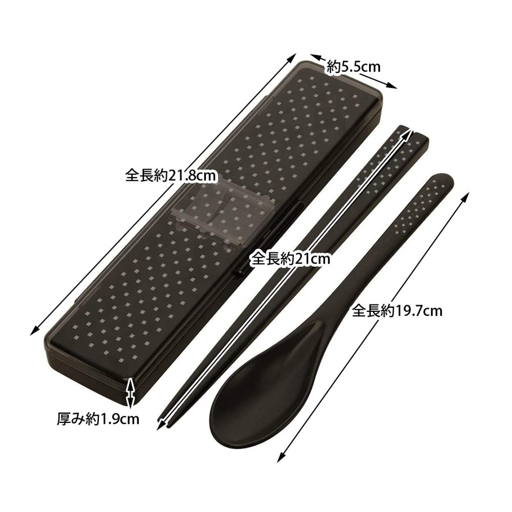 Skater CCS45SA Combination Set, Black, Dots, Chopsticks, 8.3 inches (21 cm), Spoon, Dishwasher Safe, For Men — Amazon image 6