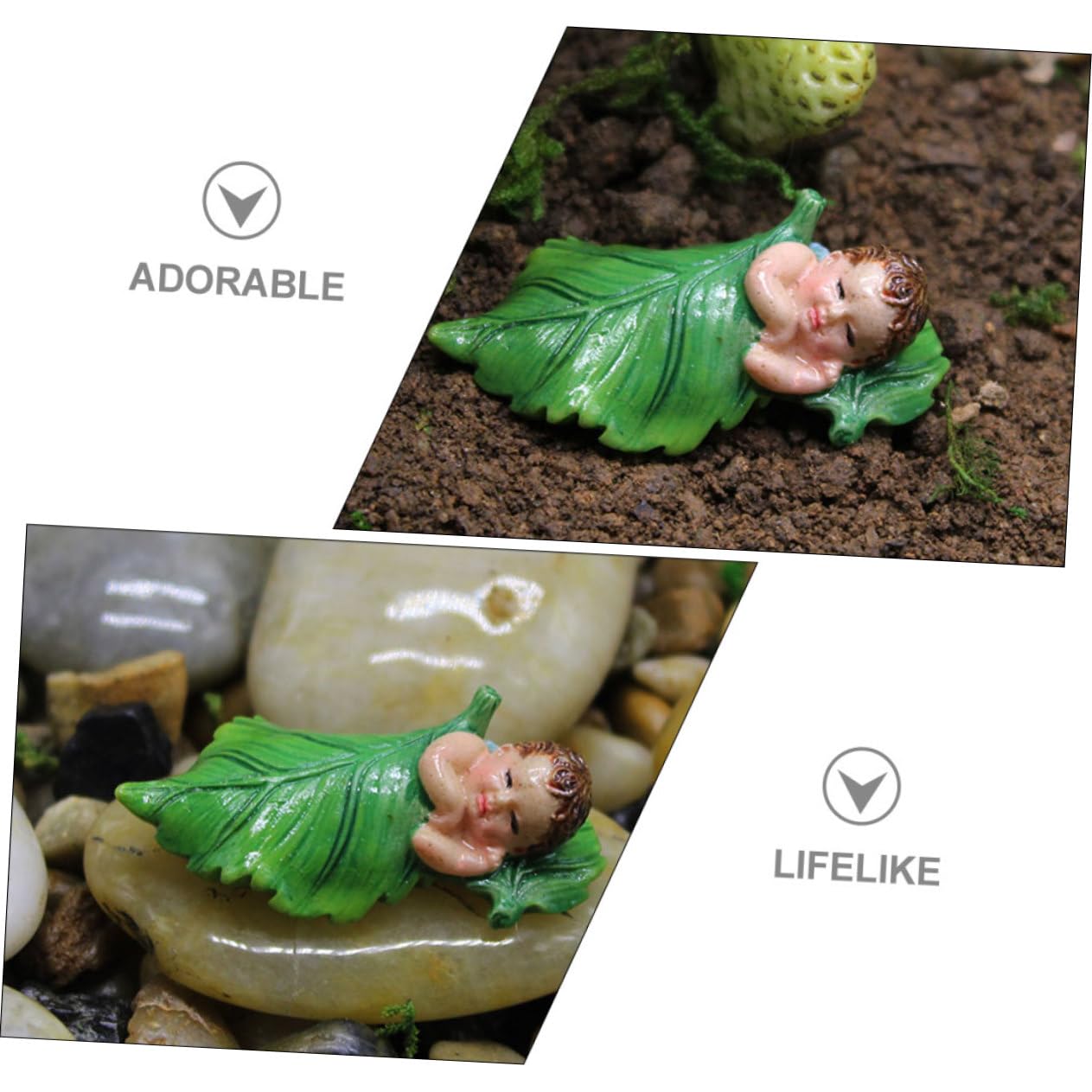 Amazon.co.jp: YARDWE 可愛い赤ちゃん像のデコレーション 4個入り 樹脂