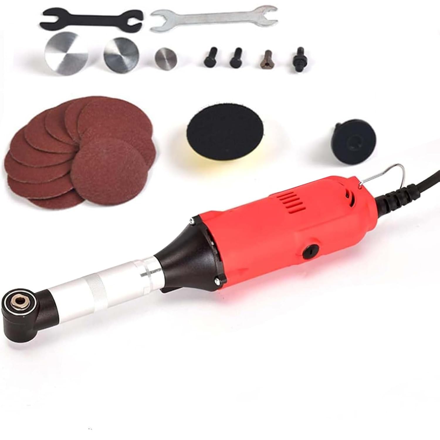 Limpiadora de Juntas de Azulejos eléctrica de 350 W/550 W, 15000 r/min, ángulo de 90°, Ajuste de 6 Marchas, Ideal for pulir, Grabar y sellar Juntas de Azulejos.(350W)