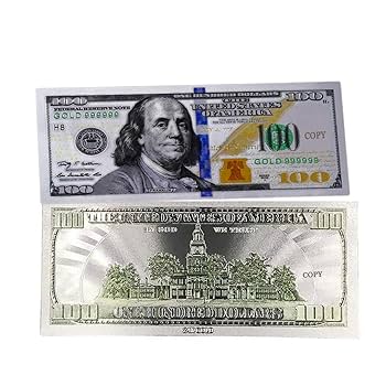 Amazon.co.jp: YIQILAFADA シルバー100ドル札 100ドル札 100ドル