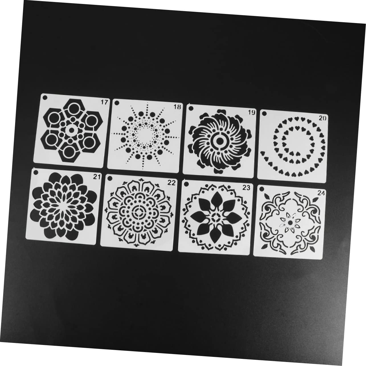VILLCASE 168pièces Pochoirs Mandala Créatifs Pour Peinture Et Décoration Diy Modèles De Dessin Réutilisables Pour Projets Artistiques