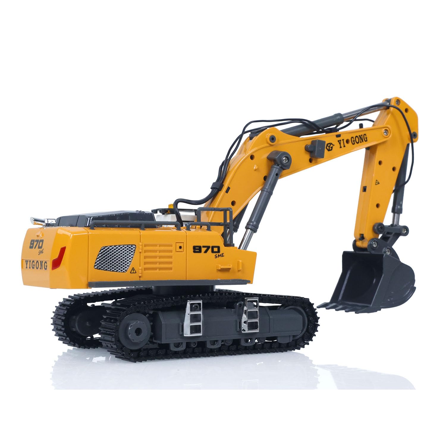 TOUCAN RC HOBBY 1/50 Elettrico RC Escavatore K970 Telecomando Digger Costruzione Auto Secchio Metallo Tracce Luci Suoni Modello Finito per Età 14+